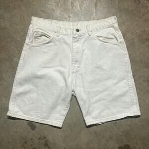 Vintage 90s Wrangler White Jeans Denim Shorts Jorts 32x8